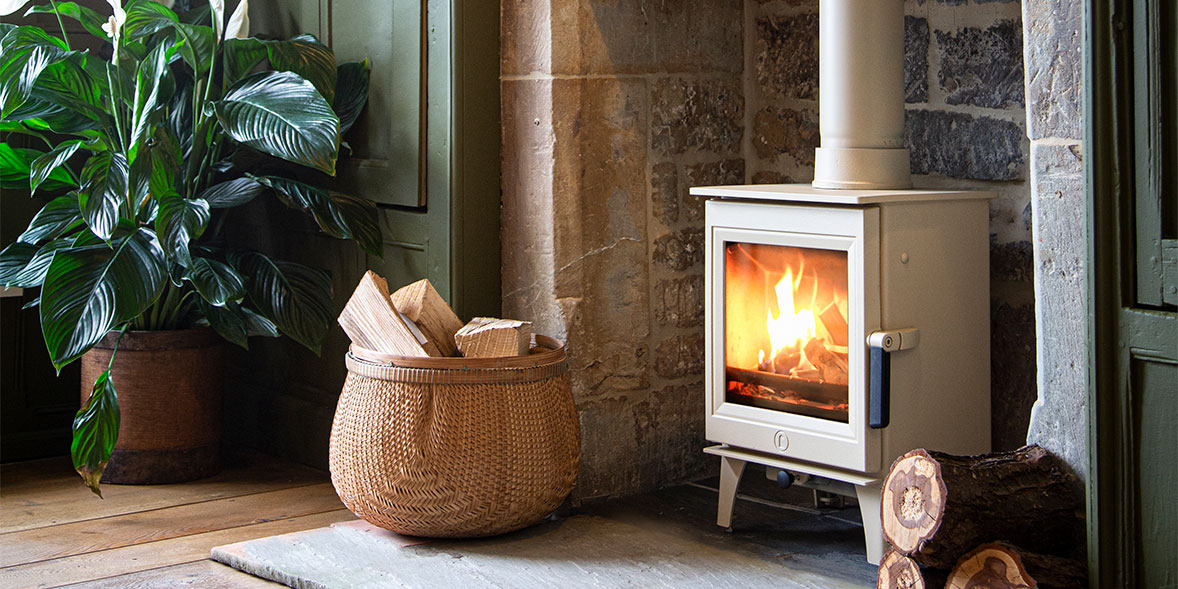 Modern wood burning stove