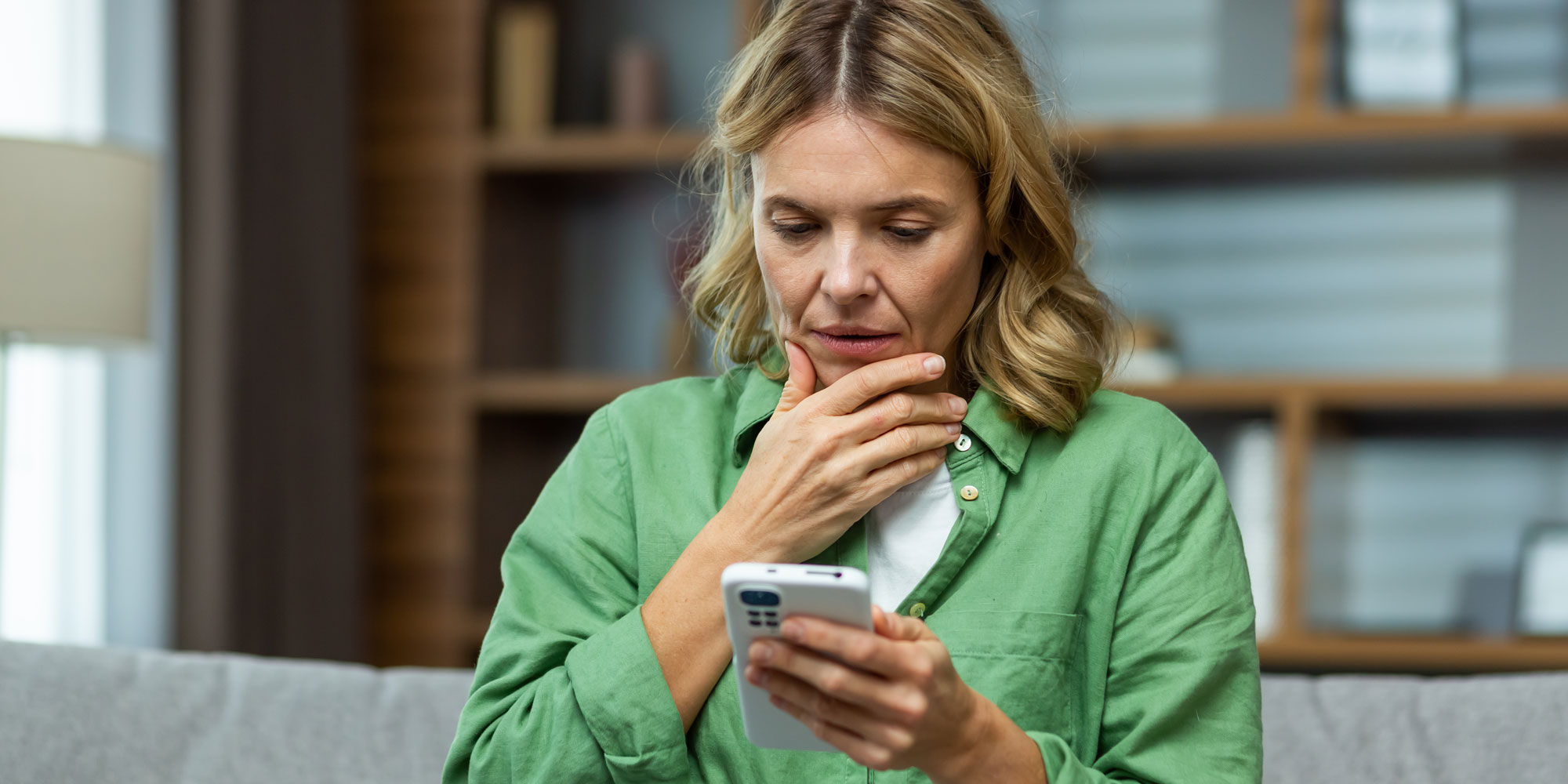 Woman looking at phone
