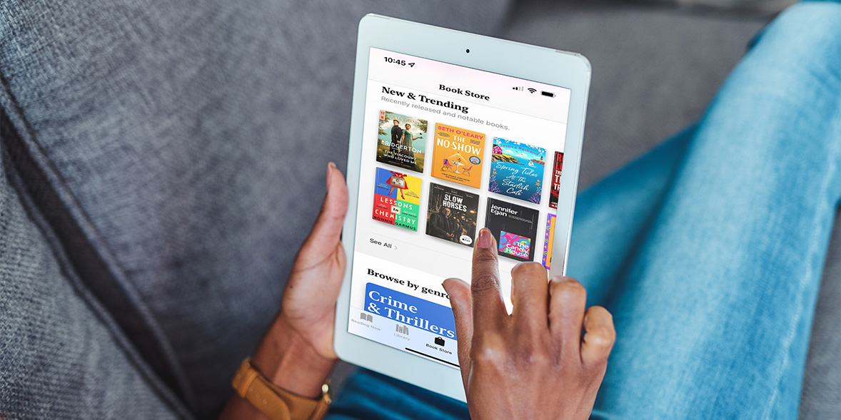 Browsing ebook prices on an iPad