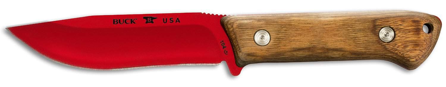 Buck Knives 0104WAS Compadre Camp Knife with Red Blade